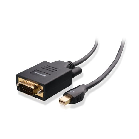 Cable Matters Mini DisplayPort (Thunderbolt™ 2 port Compatible) to VGA Cable in Black 6 Feet