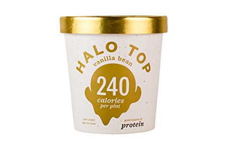 Halo Top Light Ice Cream, Vanilla Bean, 16 oz (Frozen)