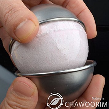 Chawoorim Bath Bomb Ball Molds - Stainless Steel Cake Pop Bath Fizzy Maker 2pieces Per 1set 2.16inch 5.5cm