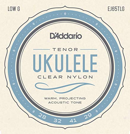 D'Addario EJ65TLG Pro-Arté Custom Extruded Nylon Ukulele Strings, Tenor Low-G