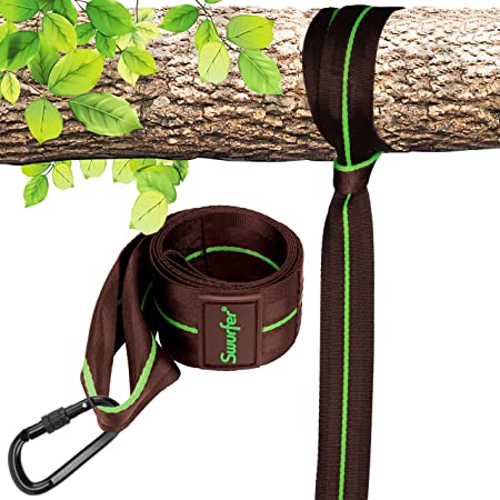 Swurfer Tree Swing Straps Hanging Kit- Durable Weatherproof Tree Attachment Straps - Hang Any Swing or Hammock (3 Feet - 2 Straps)