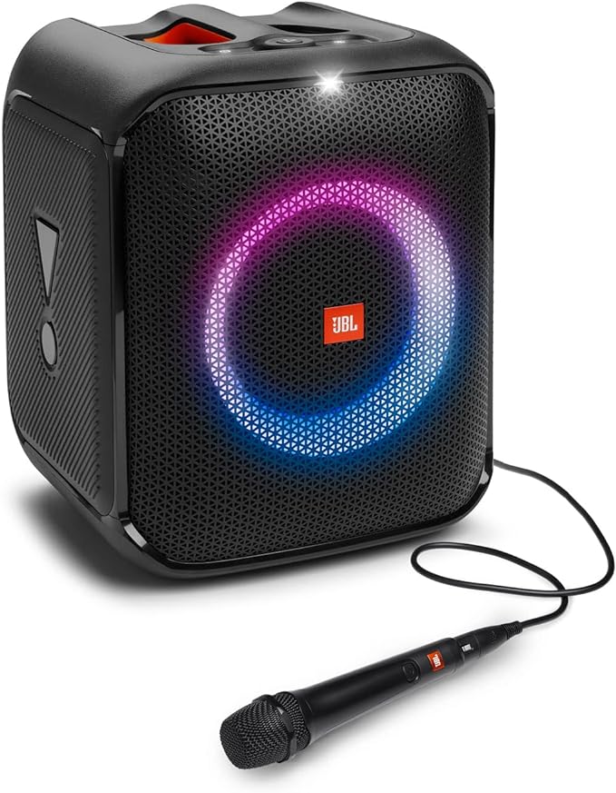 JBL PartyBox Encore Essential Bluetooth Karaoke Party Speaker with PBM100 Wired Mic Bundle