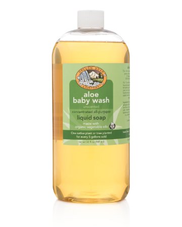 Oregon Soap Company - Unscented Liquid Castile Soap USDA Certified Organic Aloe Baby Wash unscented 32 oz
