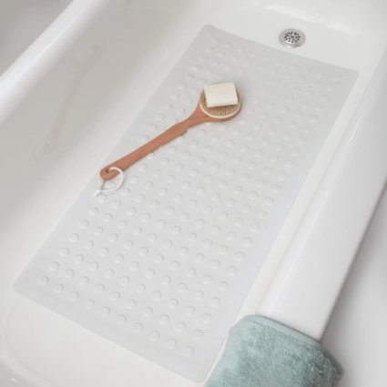 Large Rubber Safety Bath Mat - White