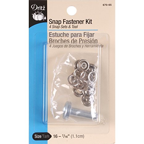 Dritz Snap Fastener Kit - Size 16 - 7/16" - 4 Ct.   Tool