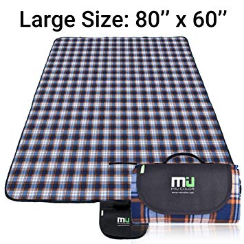 MIU COLOR Large Waterproof Outdoor Picnic Blanket, Sandproof and Waterproof Picnic Blanket Tote for Camping Hiking Grass Travelling