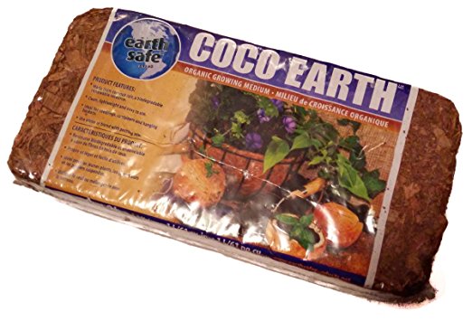 Coco Earth 650g Coconut Coir Wrapped Compressed Brick - Great for Container Gardens, Hydroponics, Worm Composting Bins,