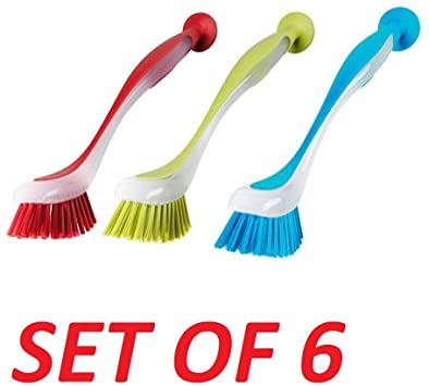 Ikea 301.495.56 Plastis Dishwashing Brush, Assorted Colors, Set of 6
