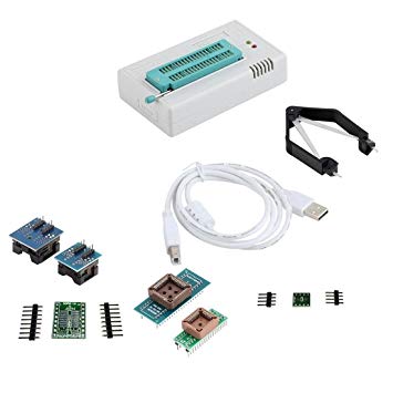SODIAL TL866CS Programmer USB Eprom Flash BIOS Programmable Logic Circuits 6 Adapters Socket Extractor for 13000 IC