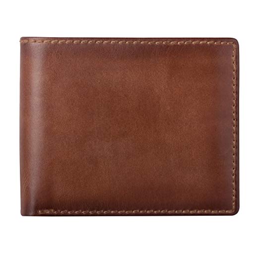 HOJ Co. Bifold Wallet For Men-Full Grain Quality Leather With Flip Out ID Window-Extra Capacity Functionality & Organization
