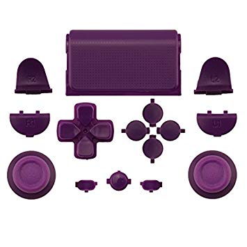 WPS Touch Pad Thumbsticks Dpad Home Full Buttons Set Replacement parts for PS4 Playstation 4 Dualshock 4 controller shell (For GEN 1 Controllers) (Purple)