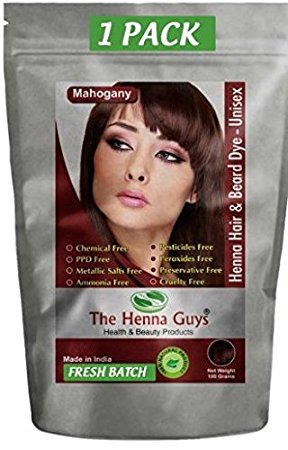 MAHOGANY Henna Hair & Beard Dye / Color - 1 Pack - The Henna Guys