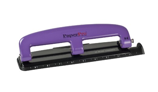 PaperPro ProPunch  12 Sheet 3 Hole Punch Compact PurpleBlack 2105