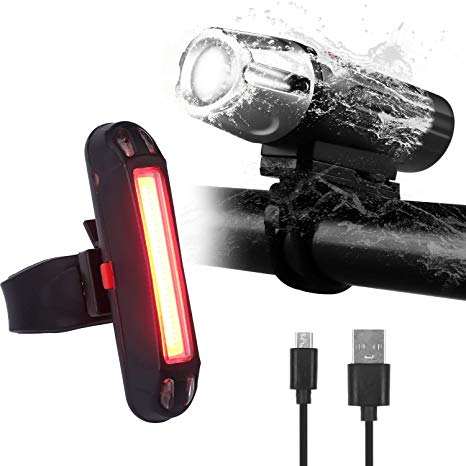 Amicool USB Rechargeable Bike Tail Light, Powerful 4/6 Light Modes, Super Bright LED Bicycle Rear Light and Easy Installation for Any Mountain Road Bike