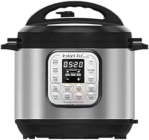 Instant Pot Cuisinière intelligente Duo 7-en-1, 3 L : autocuiseur, mijoteuse, cuiseur à riz, sauteuse, yaourtière, cuiseur à vapeur et réchaud en Acier inoxydable