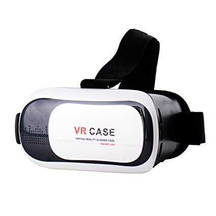 Ryham 3d Video Game VR Virtual Reality Glasses Case Headset 3.0 with Bluetooth Remote Control Adjustable Focal Pupil Distance for 4.5-6inch Smart Phones iPhone 6/6 plus Samsung IOS Android,Black/White