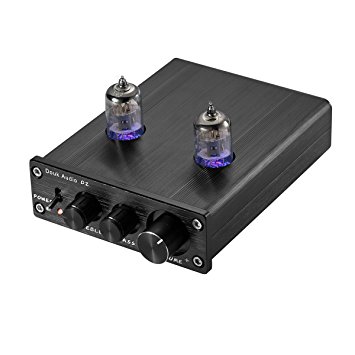 Nobsound HiFi 6J1 Vacuum Tube Preamplifier Stereo PreAmp Digital Treble&Bass Tone Control (Black)