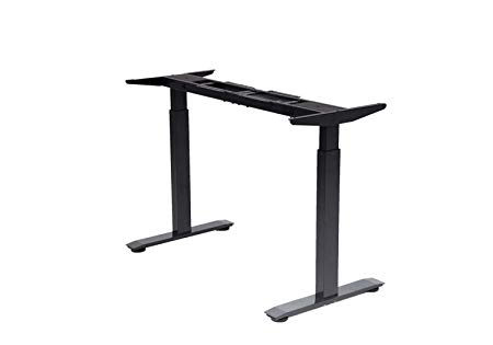 ApexDesk FX-DYH14B-BLACK Flex Series Electric Height Adjustable Desk Only Base, Black