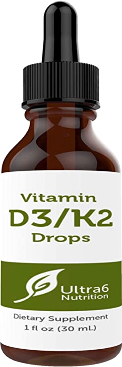 Vitamin D3 Drops with Vitamin K2 for Best Absorption. Immunity Booster - Vitamin D Drops for Adults, Children, Kids and Infants. Liquid Vitamin D with K2. Top Selling Liquid Vitamin Drops