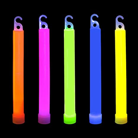 novelinks 25 Pcs 6'' Premium Glow Sticks Bulk - Glow Necklaces Bulk Light up Necklaces Bulk Glow in The Dark Necklaces