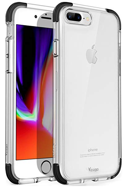 For iPhone 7 Plus Case, iPhone 8 Plus Case, Shock Absorption Cover Cases for iPhone 7 Plus/iPhone 8 Plus Clear