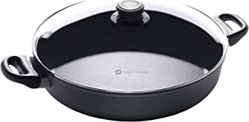 Swiss Diamond 12.5" (4.5 Qt) Sauteuse Nonstick Diamond Coated Includes Lid Dishwasher Safe and Oven Safe
