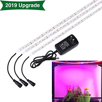 SOLMORE LED Grow Light, 3Pcs 1.6ft/Strip Plant Light for Indoor Plants 18W Grow Lamp Flexible Soft Plant Grow Light for Indoor Plants,Plant Growing,Greenhouse,Potted Plant, Hydroponic Garden