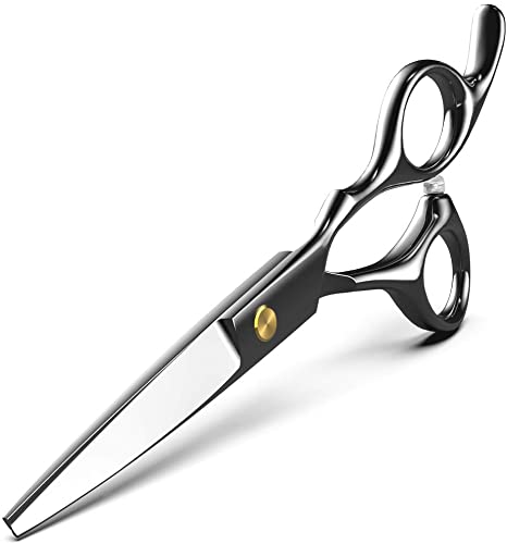 TINMARDA Hair Cutting Scissors Professional Barber 6.5 inch Stainless Steel Rust Resistant Hairdressing Razor Shears for Men Women Kids Salon Home