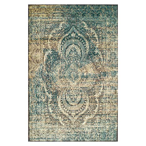 Superior Designer Salford Area Rugs, 6' x 9', Blue-Beige