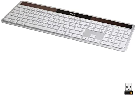 Logitech K750 Wireless Solar Keyboard for Mac — Solar Recharging, Mac-Friendly Keyboard, 2.4GHz Wireless - Silver