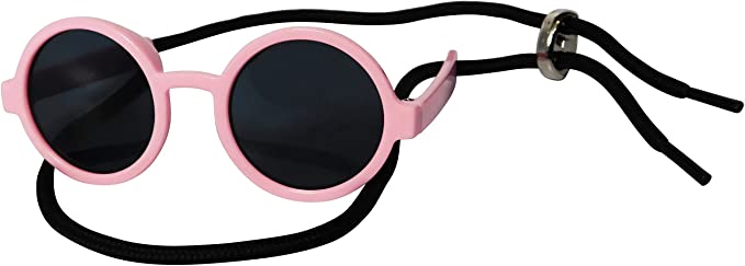 G016 Dog Pet Round Sunglasses Goggles for Small Dogs up to 15lbs (Pink)
