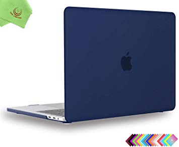 UESWILL MacBook Pro 15 inch Case 2019 2018 2017 2016, Smooth Matte Hard Case Cover for MacBook Pro 15 inch with Touch Bar/USB-C, Model: A1990 / A1707, Navy Blue