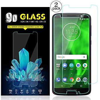 Moto G6 Screen Protector by YEYEBF, [2 Pack] Tempered Glass Screen Protector [Bubble-Free][Anti-Scratch][Anti-Glare][3D Touch][HD-Clear] Screen Protector Glass for Motorola Moto G6