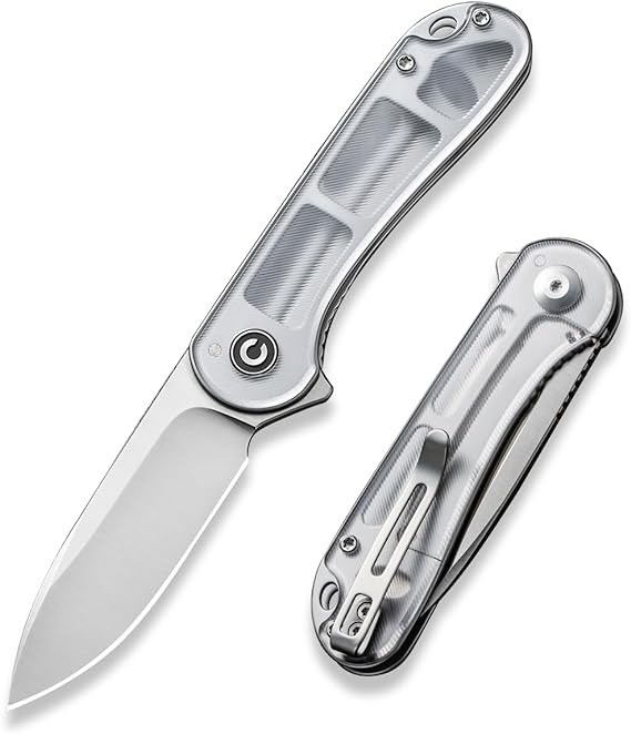 CIVIVI Folding Pocket Knife- Elementum Flipper Knife with 2.96'' D2 Blade Lexan Handle, Ideal for Men Women Outdoor EDC Gift C907A-7