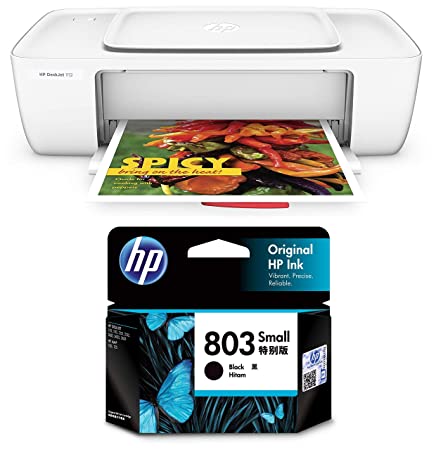 HP DeskJet 1112 Single Function Inkjet Colour Printer & HP 803 Black Ink Cartridge