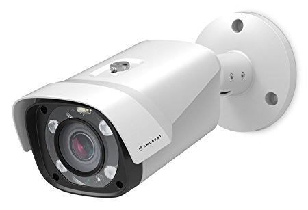 Amcrest UltraHD 4MP POE Bullet IP Security Camera, 2688x1520, 197ft NightVision, MicroSD Storage, Motorized Varifocal Lens 55°-104°, 5x Optical Zoom, White (IP4M-1054EW)