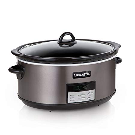 Crock-Pot SCCPVFC800-DS 8-Quart Slow Cooker, Programmable, Black Stainless