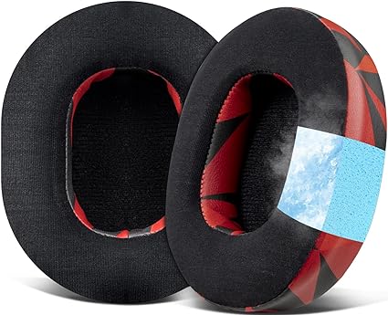 SOULWIT Cooling-Gel Earpads Cushions Replacement for Skullcandy Hesh 3/ANC/Evo & Crusher Wireless/ANC/Evo & Venue ANC Over-Ear Headphones,Ear Pads Cushions with Noise Isolation Foam - Red Storm