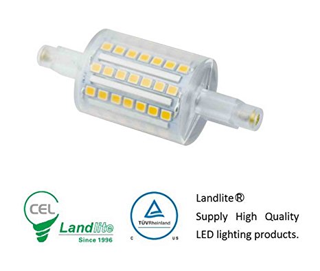 LED J-type bulb replacement R7s Base 5W LED Bulb, 100W J-type 78mm linear halogen replacement, 500lms, Warmlwhite, Omni directional for Wall Sconce