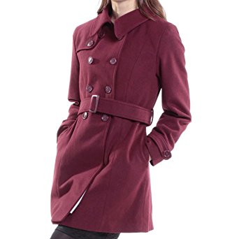 Alpine Swiss Keira Women's Wool Double Breasted Belted Trench Coat