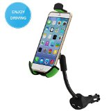 Car Mount Holder  Moobom 2 in 1 Car Charger and Phone Holder Windshield Dashboard Universal Car Cradle for iPhone 6s 6 Plus 5s Samsung S6 Edge S5