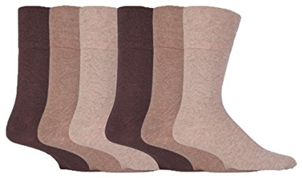 Gentle Grip - Mens 6 pairs of Diabetic Sock with Honey Comb Top and Hand linked Toe Seams - 6-11 UK 39-45 Eur
