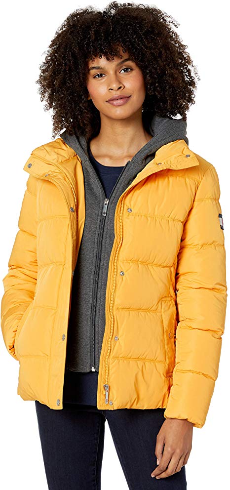 Tommy Hilfiger Women's Short Down Alternative with Zipout Fleece Hood