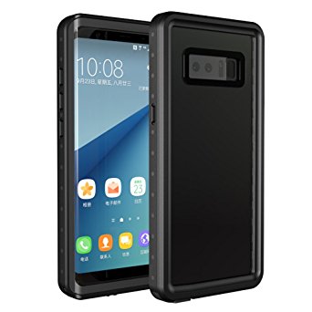 Galaxy Note 8 Waterproof Case,Underwater Cover Full Body Protective Shockproof Snowproof Dirtproof IP68 Certified Waterproof Case for Samsung Galaxy Note 8 (Black)