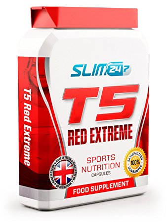 T5 Fat Burners x90 Capsules - T5 Red Extreme Strong Thermogenic Fat Burner - Slimming Diet Pills for Weight Loss | Suppress Appetite, Boost Metabolism and Increase Energy for Men and Women