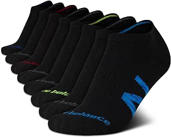 New Balance Boys' Performance No Sweat Low Cut Socks with Arch Support (8 Pack)