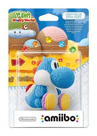 Light Blue Yarn Yoshi amiibo (Nintendo Wii U/3DS)