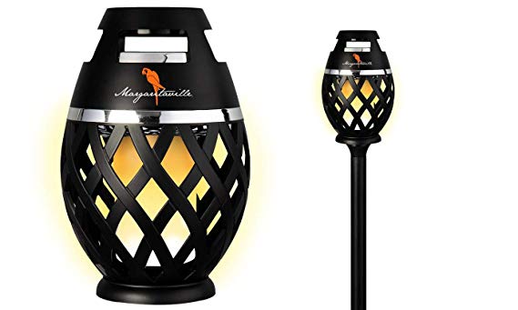 Margaritaville Sounds of Paradise Outdoor Tiki Torch Bluetooth Light-Up Speaker- No Flame LED Lanterns/Lamp. Outside Patio Lights/Lantern Portable Blue Tooth Tiki Torch Stereo Speakers with Pole