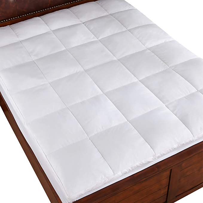 Home Elements Comfort Sleep Mattress 230 Thread Count White Goose Feather Bed/Mattress Topper King