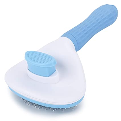 Depets Self Cleaning Slicker Brush, Pet Grooming Shedding Brush for Dogs and Cats - Easy to Remove Loose Undercoat, Pet Massaging Tool Suitable for Pets with Long or Short Hair